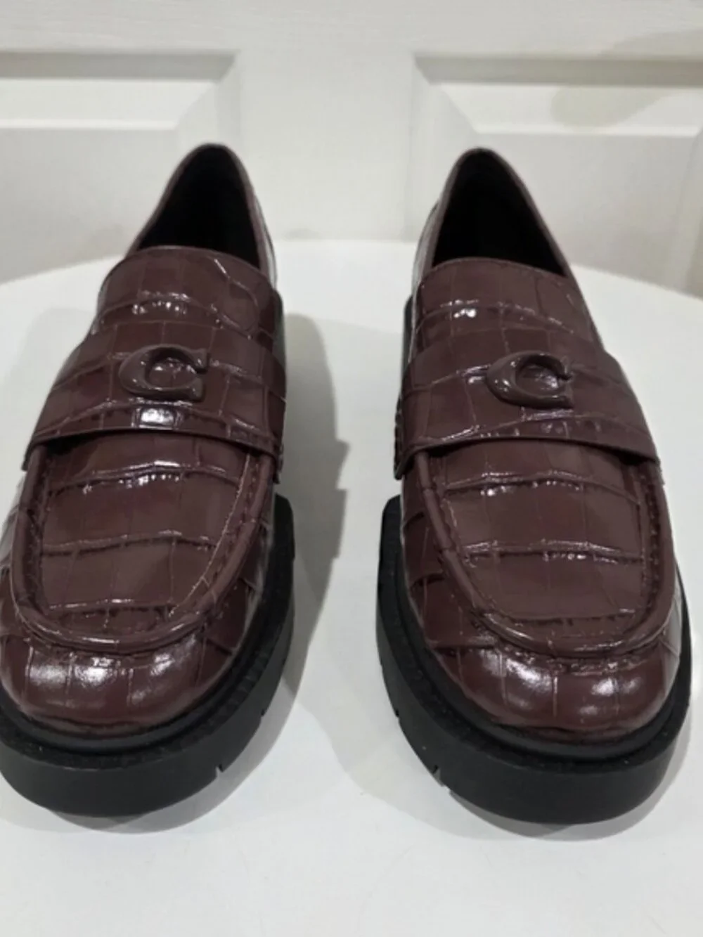 Coach Croc Brown Loafers